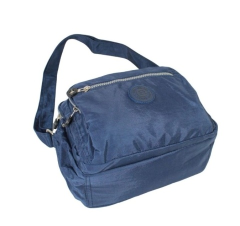 Stylowa Lekka Materiałowa Torba Pozioma Średnia Na Ramię Bag Street NR 2263 GRANATOWY 28 x 19 x 12 [cm]