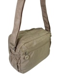 Stylowa Lekka Materiałowa Torba Pozioma Średnia Na Ramię Bag Street NR 2263 KAWA Z MLEKIEM 28 x 19 x 12 [cm]