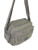 Stylowa Lekka Materiałowa Torba Pozioma Średnia Na Ramię Bag Street NR 2263 SZARY 28 x 19 x 12 [cm]