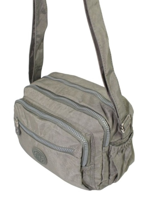 Stylowa Lekka Materiałowa Torba Pozioma Średnia Na Ramię Bag Street NR 2263 SZARY 28 x 19 x 12 [cm]