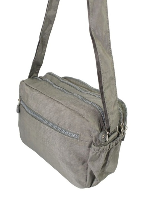 Stylowa Lekka Materiałowa Torba Pozioma Średnia Na Ramię Bag Street NR 2263 SZARY 28 x 19 x 12 [cm]