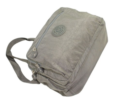 Stylowa Lekka Materiałowa Torba Pozioma Średnia Na Ramię Bag Street NR 2263 SZARY 28 x 19 x 12 [cm]