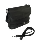 Torebka DANA Listonoszka Średnia Skóra Naturalna 658 S CZARNA 33 x 29 x 8 [CM]