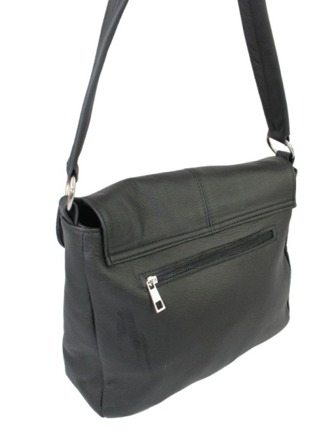 Torebka DANA Listonoszka Średnia Skóra Naturalna 658 S CZARNA 33 x 29 x 8 [CM]
