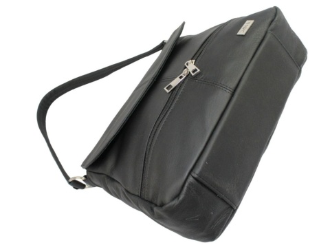 Torebka DANA Listonoszka Średnia Skóra Naturalna 658 S CZARNA 33 x 29 x 8 [CM]