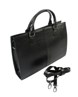 Torebka Skórzana DANA Skóra Naturalna Duża 547 W CZARNA 39 x 28 x 9 [cm]
