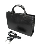 Torebka Skórzana DANA Skóra Naturalna Duża 547 W CZARNA 39 x 28 x 9 [cm]