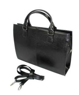 Torebka Skórzana DANA Skóra Naturalna Duża 547 W CZARNA 39 x 28 x 9 [cm]