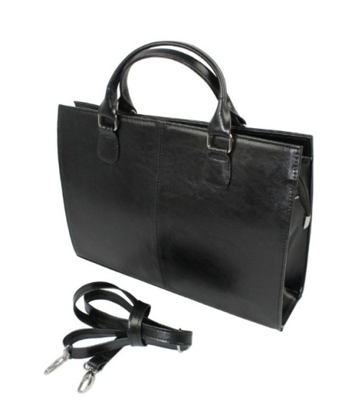 Torebka Skórzana DANA Skóra Naturalna Duża 547 W CZARNA 39 x 28 x 9 [cm]