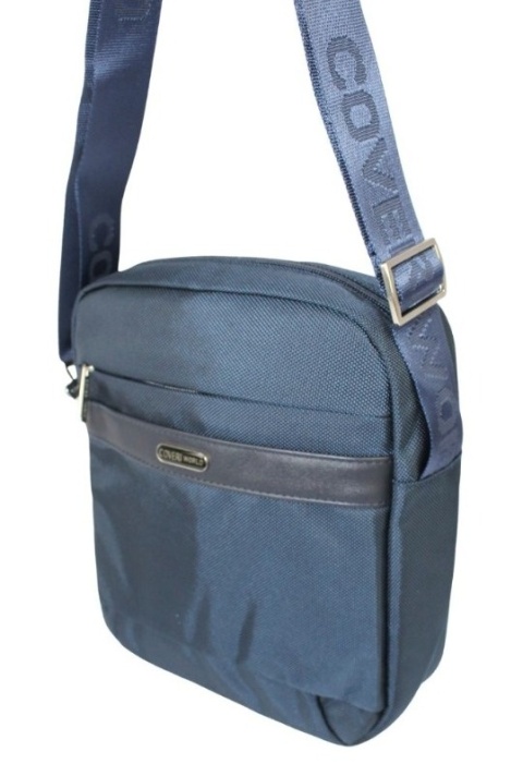Elegancka Torba/Saszetka Średnia Na Ramię COVERI WORLD CW6255 GRANATOWY 24 x 21 x 8 [cm]