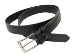 Pasek Męski Skórzany Polska Galanteria (PL) Imitacja Szycia Skóra Licowa EXTRA 30 mm CZARNY