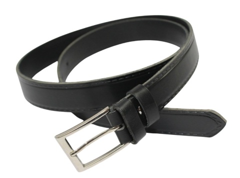Pasek Męski Skórzany Polska Galanteria (PL) Imitacja Szycia Skóra Licowa EXTRA 30 mm CZARNY