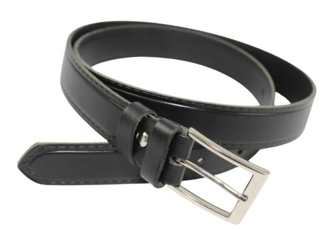 Pasek Męski Skórzany Polska Galanteria (PL) Imitacja Szycia Skóra Licowa EXTRA 30 mm CZARNY