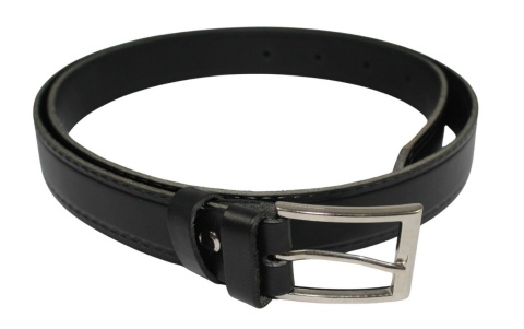 Pasek Męski Skórzany Polska Galanteria (PL) Imitacja Szycia Skóra Licowa EXTRA 30 mm CZARNY