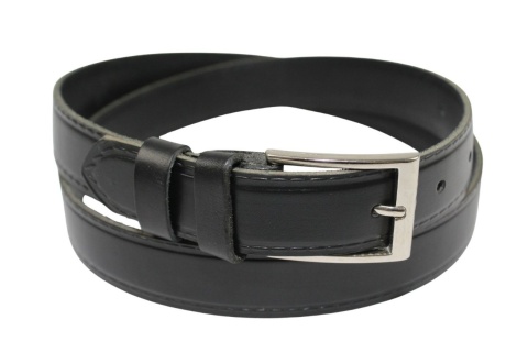 Pasek Męski Skórzany Polska Galanteria (PL) Imitacja Szycia Skóra Licowa EXTRA 30 mm CZARNY
