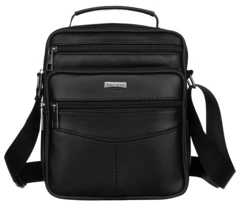Pionowa Torba Męska Skóra Naturalna ROVICKY R-13203 CZARNA 25 x 20 x 9 [cm]