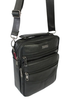Pionowa Torba Męska Skóra Naturalna ROVICKY R-13203 CZARNA 25 x 20 x 9 [cm]
