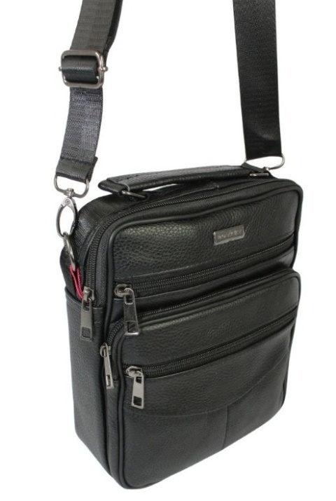 Pionowa Torba Męska Skóra Naturalna ROVICKY R-13203 CZARNA 25 x 20 x 9 [cm]