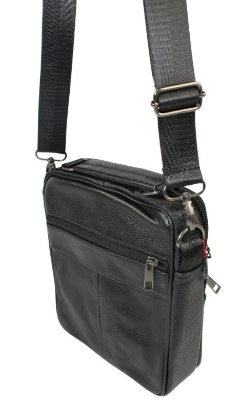 Pionowa Torba Męska Skóra Naturalna ROVICKY R-13203 CZARNA 25 x 20 x 9 [cm]