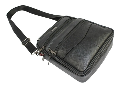 Pionowa Torba Męska Skóra Naturalna ROVICKY R-13203 CZARNA 25 x 20 x 9 [cm]