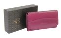 Portfel Damski Rovicky (PL) Skóra Licowa Duży Z Klamrą RFID R-RD-36-NGV FIOLETOWY 16 x 9,5 x 3 [cm]