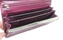 Portfel Damski Rovicky (PL) Skóra Licowa Duży Z Klamrą RFID R-RD-36-NGV FIOLETOWY 16 x 9,5 x 3 [cm]