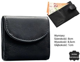 Portfelik Uniwersalny Mała Sakieweczka Skórzana Polska Galanteria (PL) Skóra Naturalna W001-CCD 8 x 8,5 x 1 [cm]