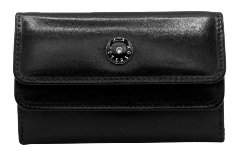 Portfelik Uniwersalny Średnia Sakieweczka Skórzana Peterson MARS CZARNY Skóra Naturalna RFID PTN 27074 13 x 9 x 2 [cm]