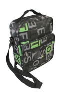 Pojemna Torba Pionowa Na Ramię RGL Cool Trip by RGL CZARNO-ZIELONA 33 x 22 x 11 [cm]