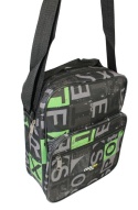 Pojemna Torba Pionowa Na Ramię RGL Cool Trip by RGL CZARNO-ZIELONA 33 x 22 x 11 [cm]