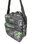 Pojemna Torba Pionowa Na Ramię RGL Cool Trip by RGL CZARNO-ZIELONA 33 x 22 x 11 [cm]