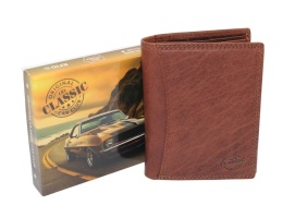 Portfel Męski Skórzany ORIGINAL CLASSIC CAR CLUB Skóra Licowa Duży Pionowy Bez Zapięcia RIFD 507 X 12,5 x 10,5 x 2 [cm]