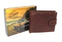 Portfel Męski Skórzany ORIGINAL CLASSIC CAR CLUB Skóra Licowa Poziomy Z Zapięciem NAP Na Bilon RIFD 508 X 12 x 9,5 x 2 [cm]