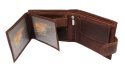 Portfel Męski Skórzany ORIGINAL CLASSIC CAR CLUB Skóra Licowa Poziomy Z Zapięciem NAP Na Bilon RIFD 705X 12 x 9 x 2 [cm]