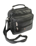 Torba męska skórzana ALBATROSS BB 104 Pionowa Czarna 22 x 22 x 9 [cm]