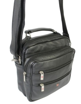 Torba męska skórzana ALBATROSS BB 104 Pionowa Czarna 22 x 22 x 9 [cm]