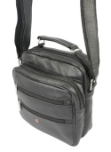 Torba męska skórzana ALBATROSS BB 104 Pionowa Czarna 22 x 22 x 9 [cm]