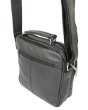 Torba męska skórzana ALBATROSS BB 104 Pionowa Czarna 22 x 22 x 9 [cm]