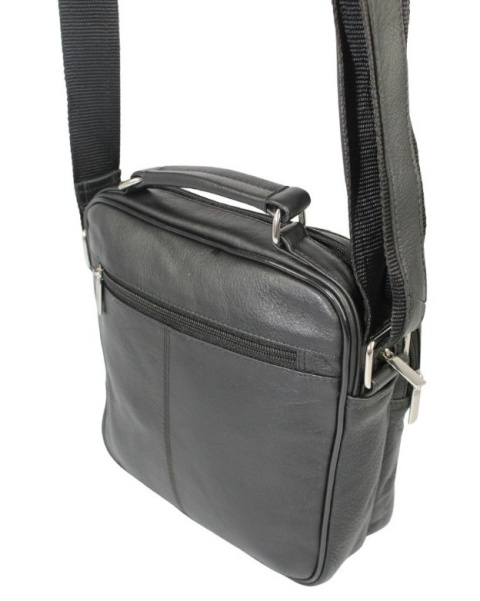 Torba męska skórzana ALBATROSS BB 104 Pionowa Czarna 22 x 22 x 9 [cm]