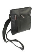 Torba męska skórzana ALBATROSS BB 106 Pionowa Czarna 27 x 22 x 4 [cm]