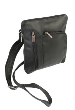 Torba męska skórzana ALBATROSS BB 106 Pionowa Czarna 27 x 22 x 4 [cm]