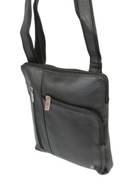 Torba męska skórzana ALBATROSS BB 106 Pionowa Czarna 27 x 22 x 4 [cm]