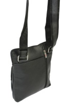 Torba męska skórzana ALBATROSS BB 106 Pionowa Czarna 27 x 22 x 4 [cm]