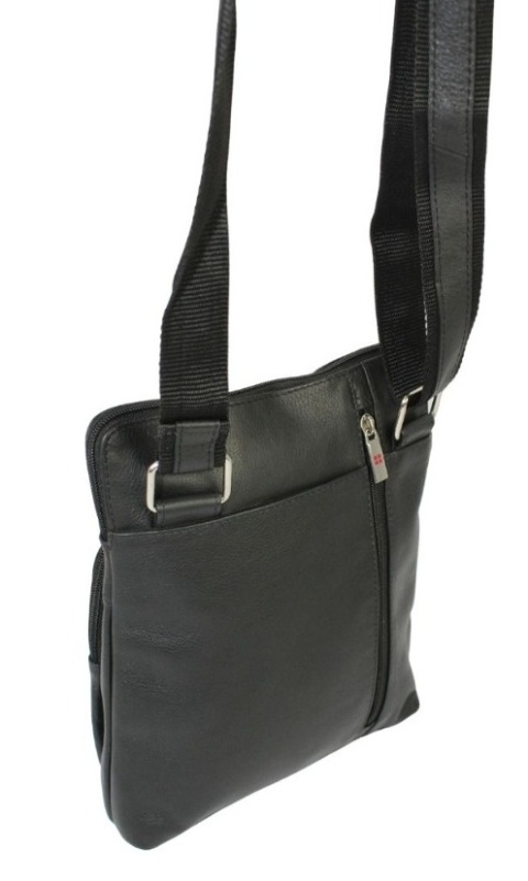 Torba męska skórzana ALBATROSS BB 106 Pionowa Czarna 27 x 22 x 4 [cm]