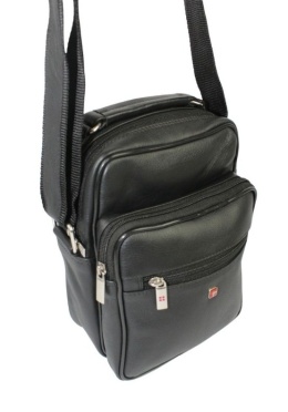 Torba męska skórzana ALBATROSS BB 107 Pionowa Czarna 22 x 17 x 11 [cm]