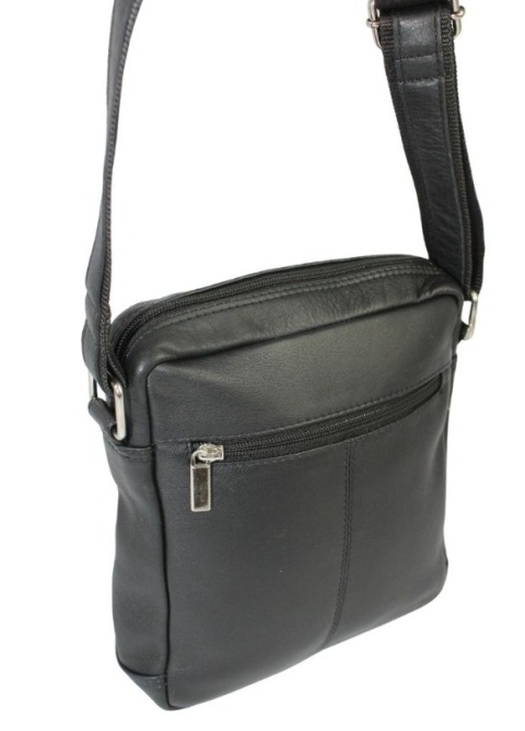 Torba męska skórzana ALBATROSS BB 178 Pionowa Czarna 22 x 19 x 7 [cm]