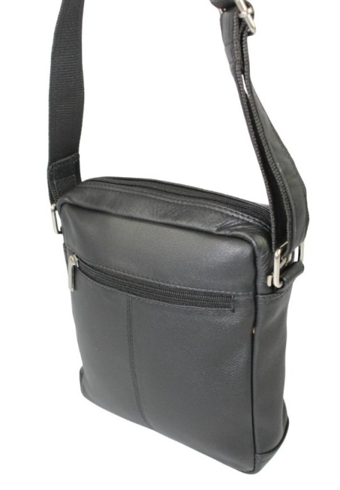 Torba męska skórzana ALBATROSS BB 178 Pionowa Czarna 22 x 19 x 7 [cm]