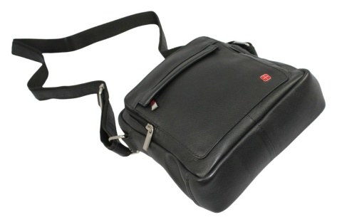 Torba męska skórzana ALBATROSS BB 178 Pionowa Czarna 22 x 19 x 7 [cm]