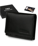 Elegancki Wizytownik Etui Na Karty/Wizytówki BELTIMORE (PL) Skóra Naturalna SLIM G94 CZARNY 11 x 8 x 2 [cm]