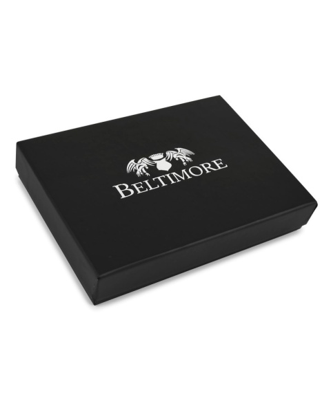 Elegancki Wizytownik Etui Na Karty/Wizytówki BELTIMORE (PL) Skóra Naturalna SLIM G94 CZERWONY 11 x 8 x 2 [cm]